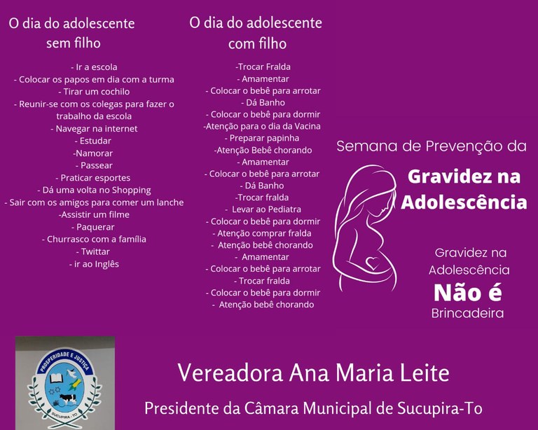 Semana Nacional de Prevenção da Gravidez na Adolescência