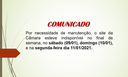 Comunicado! Comunicado!