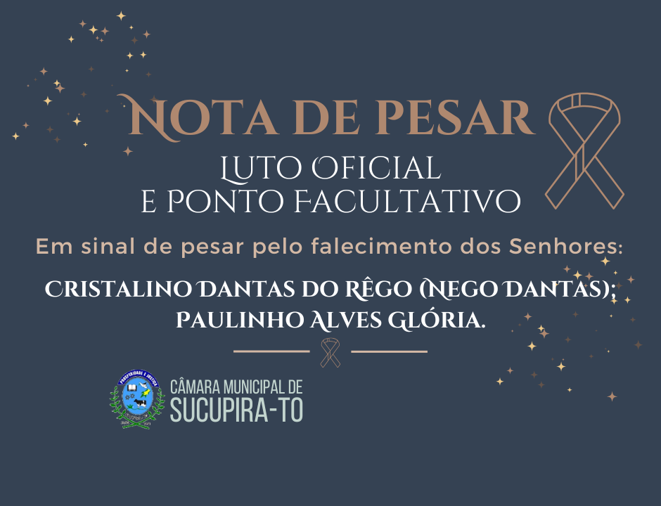 Luto Oficial e Ponto Facultativo